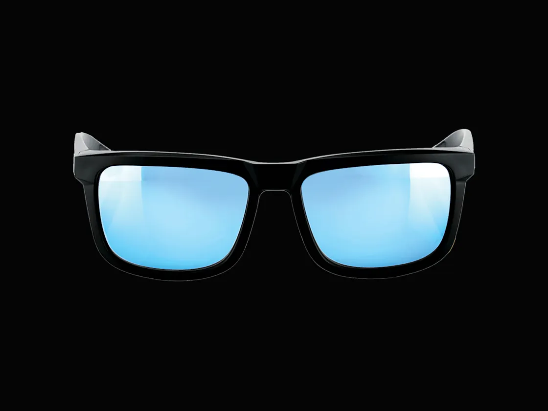 Trek Bikes 100% Blake HiPER Lens Sunglasses Black/Blue Hot