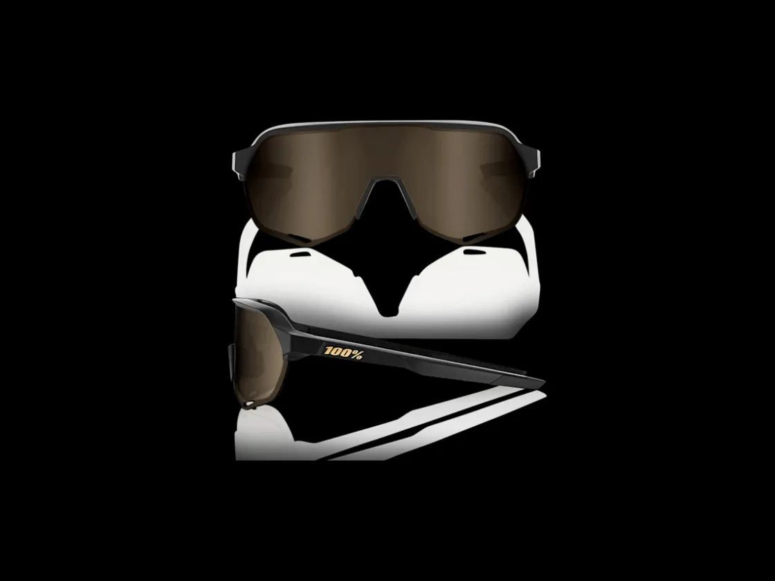 Trek Bikes 100% S2 Standard Lens Sunglasses Gold/Black Flash Sale