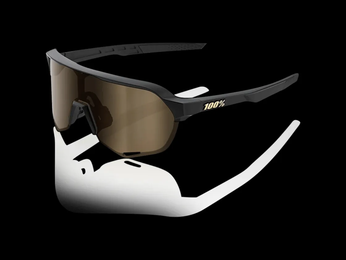 Trek Bikes 100% S2 Standard Lens Sunglasses Gold/Black Flash Sale