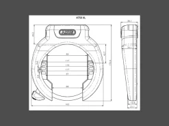 Trek Bikes ABUS 4750XL Ring & T82 RIB Battery Lock Black Flash Sale