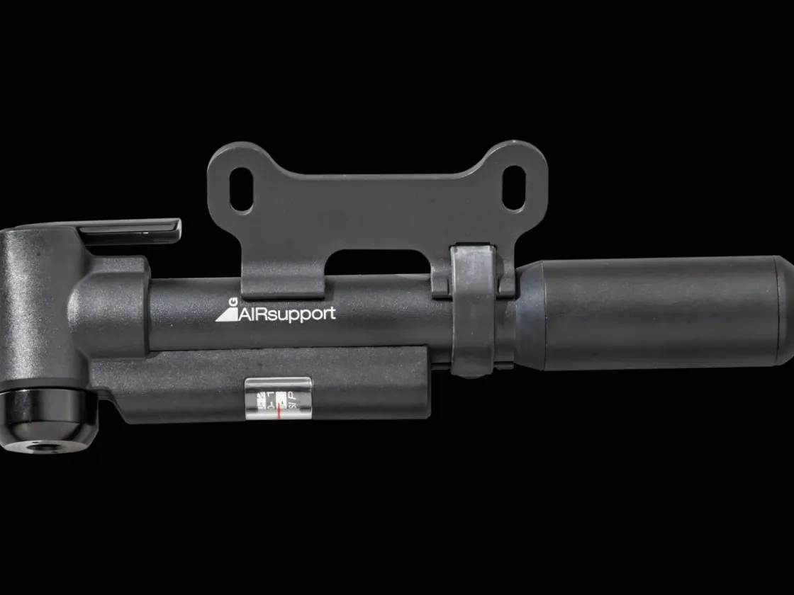 Trek Bikes Bontrager Air Support Pump w/Gauge Black/Silver Fashion