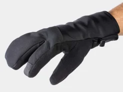 Trek Bikes Bontrager Velocis Softshell Split Finger Cycling Glove Black Clearance