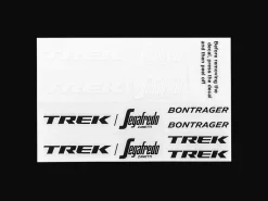 Trek Bikes Bontrager XXX WaveCel Trek-Segafredo Decal Set Black/White Cheap