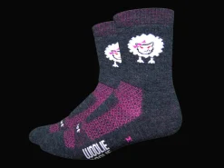 Trek Bikes DeFeet Woolie Boolie Comp 4" Baaad Sheep Socks Black/Pink Online