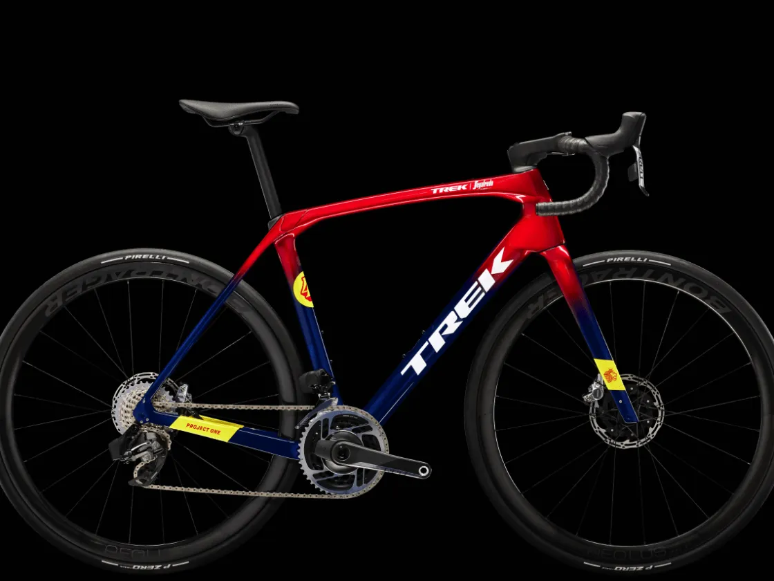 Trek Bikes Domane SLR 9 AXS Gen 4 Team Replica:Metallic Red Smoke to Blue Smoke Fade Online