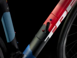 Trek Bikes Domane SLR 9 AXS Gen 4 Team Replica:Metallic Red Smoke to Blue Smoke Fade Online