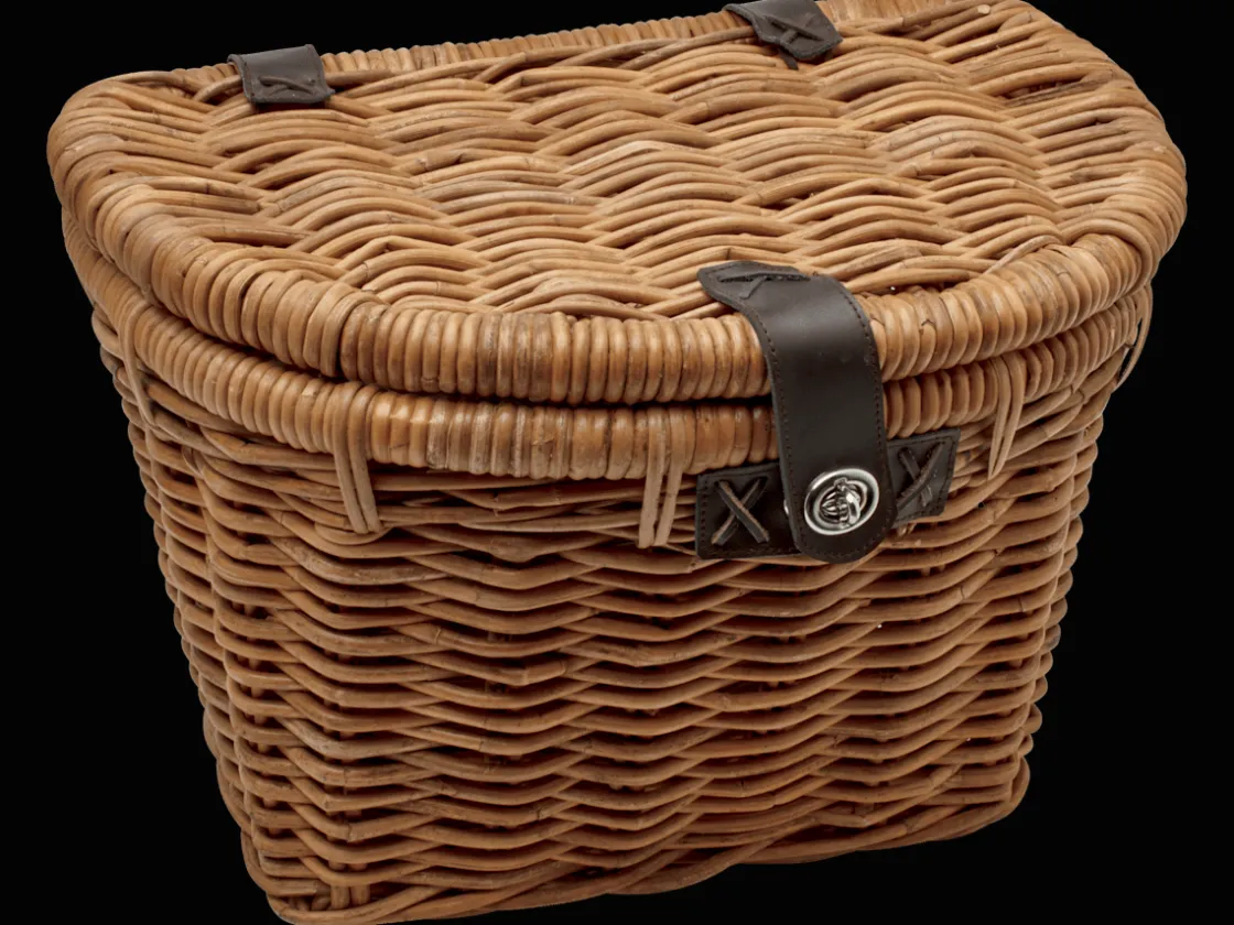 Trek Bikes Electra Woven Rattan Basket with Lid Natural Best Sale
