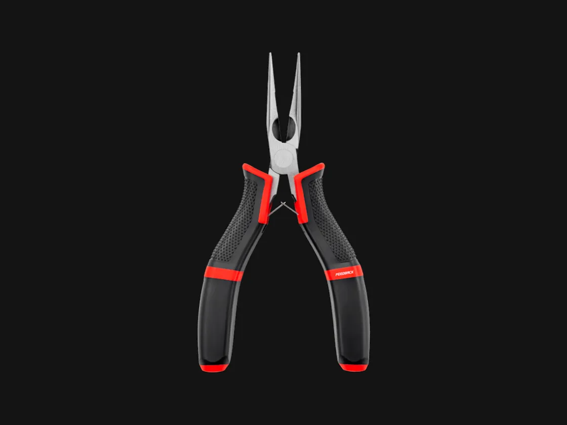 Trek Bikes Feedback Sports Mini Needle Nose Pliers Black/Red Hot