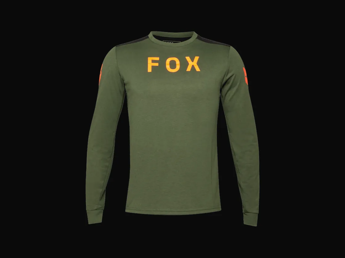 Trek Bikes Fox Racing Ranger Drirelease Long Sleeve Mountain Bike Jersey Dark Green Best Sale