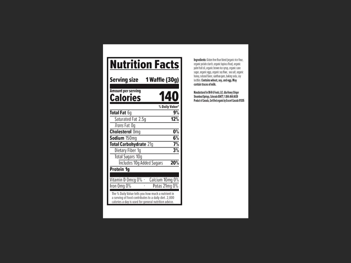 Trek Bikes Honey Stinger Organic Gluten Free Waffle Box of 6 Store