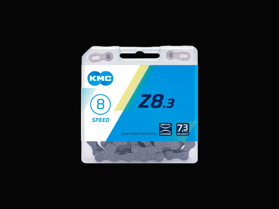Trek Bikes KMC Z8.3 Nickel Plated 8-Speed Chain Silver/Grey Hot