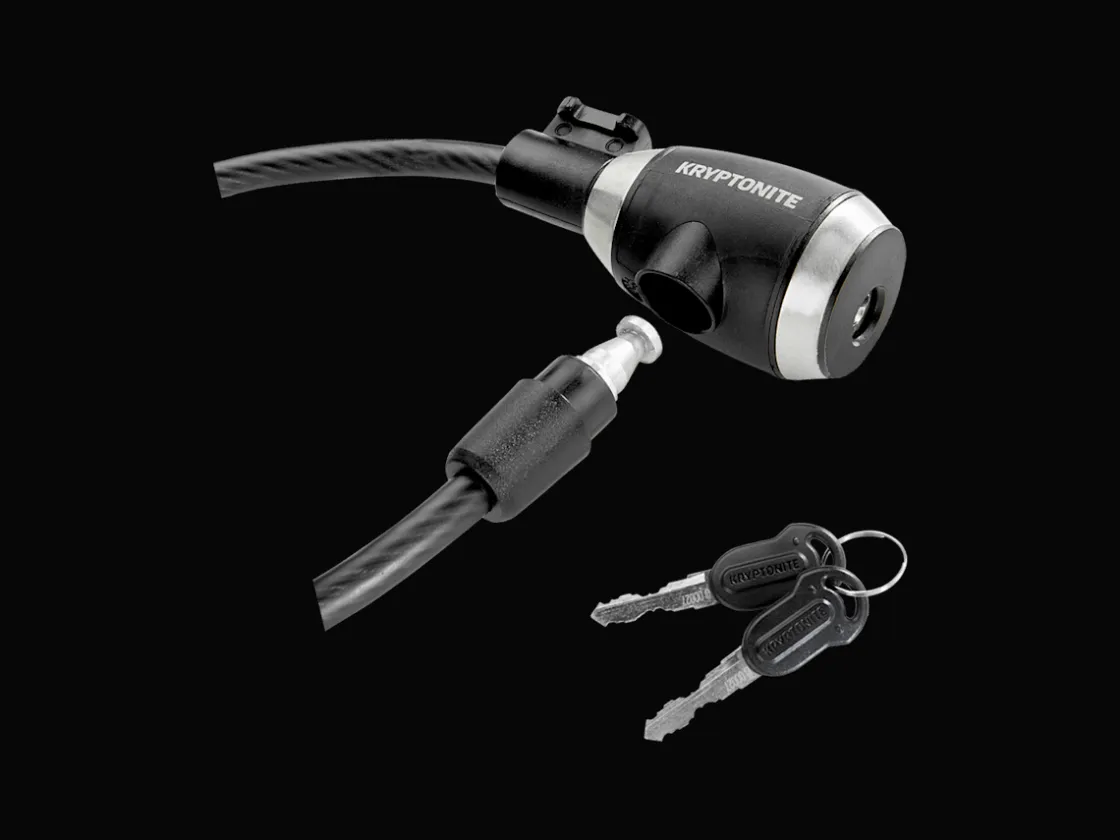 Trek Bikes Kryptonite KryptoFlex 815 Key Cable Lock Black Best