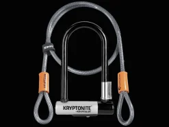Trek Bikes Kryptonite New-U KryptoLok Mini-7 U-Lock with 4' Flex Cable Black Clearance