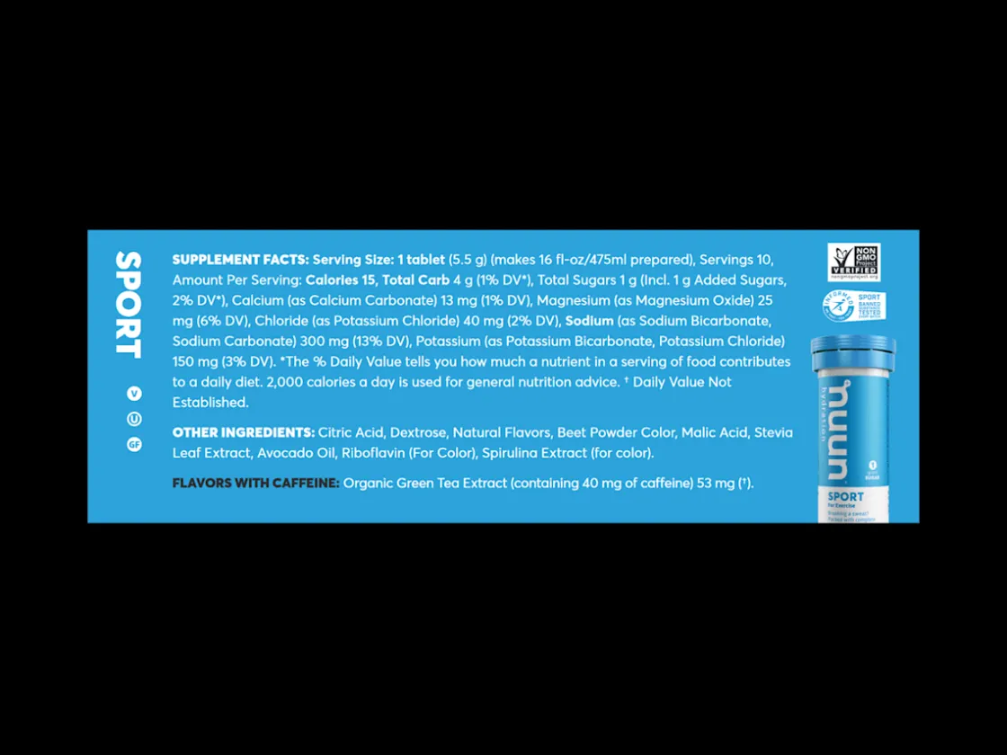 Trek Bikes Nuun Sport Hydration Tablets Box of 8 Tubes Best