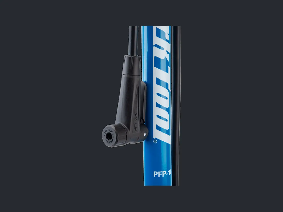 Trek Bikes Park Tool PFP-10 Home Mechanic Floor Pump Blue Shop