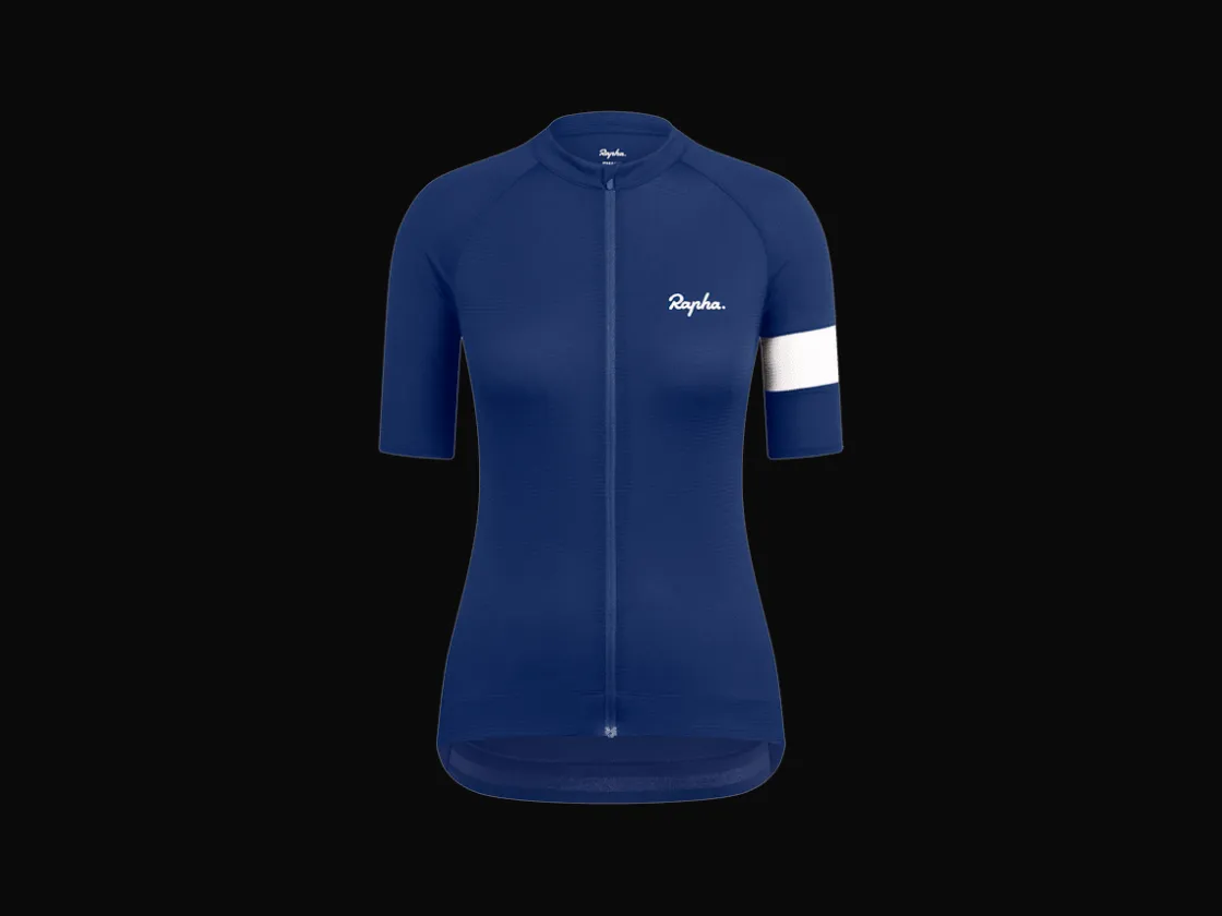 Trek Bikes Rapha Women's Core Lightweight Cycling Jersey Navy Sale
