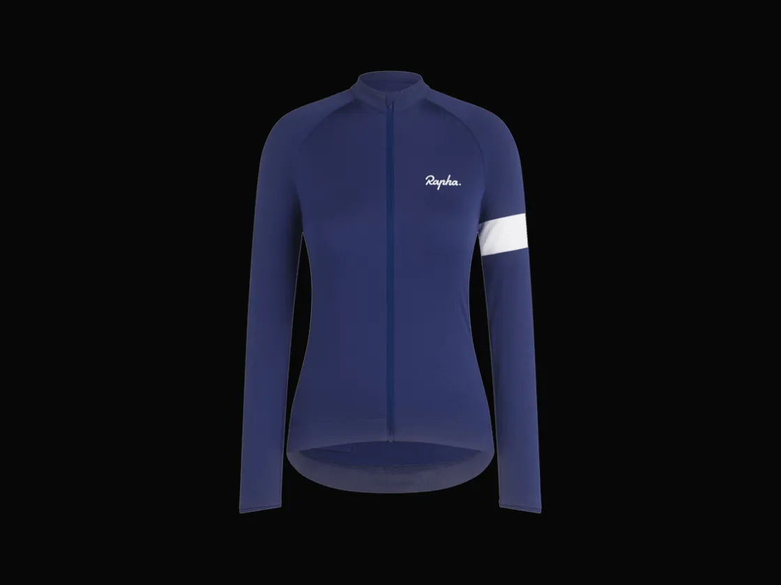 Trek Bikes Rapha Women's Core Long Sleeve Cycling Jersey Black Clearance