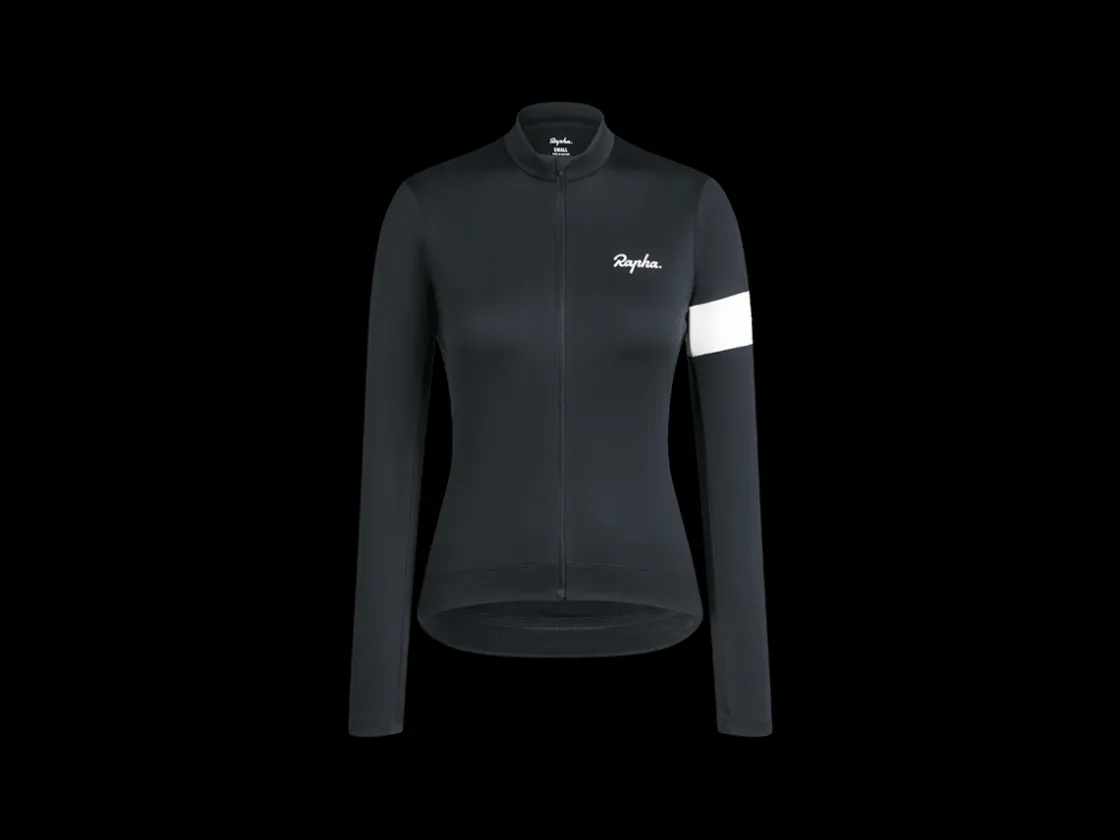 Trek Bikes Rapha Women's Core Thermal Long Sleeve Cycling Jersey Black Cheap