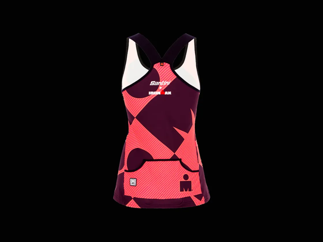Trek Bikes Santini Ironman Cupio Women's Triathlon Top Dark Pink/Dark Purple Outlet