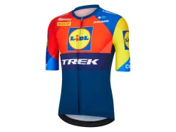 Trek Bikes Santini Lidl-Trek Replica Race Jersey Dark Blue/Yellow Best Sale