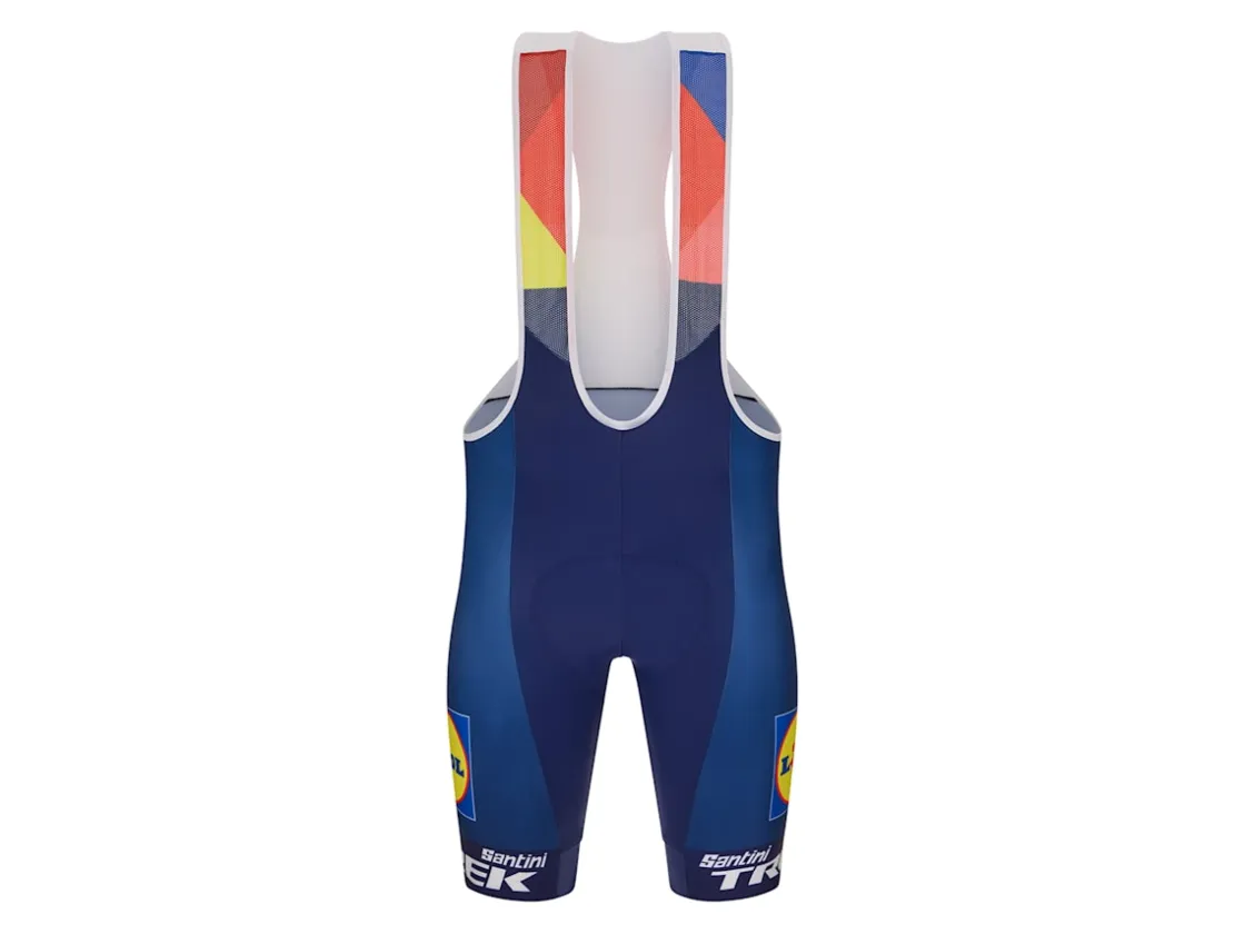 Trek Bikes Santini Lidl-Trek Replica Race Bib Short Dark Blue/Yellow Flash Sale