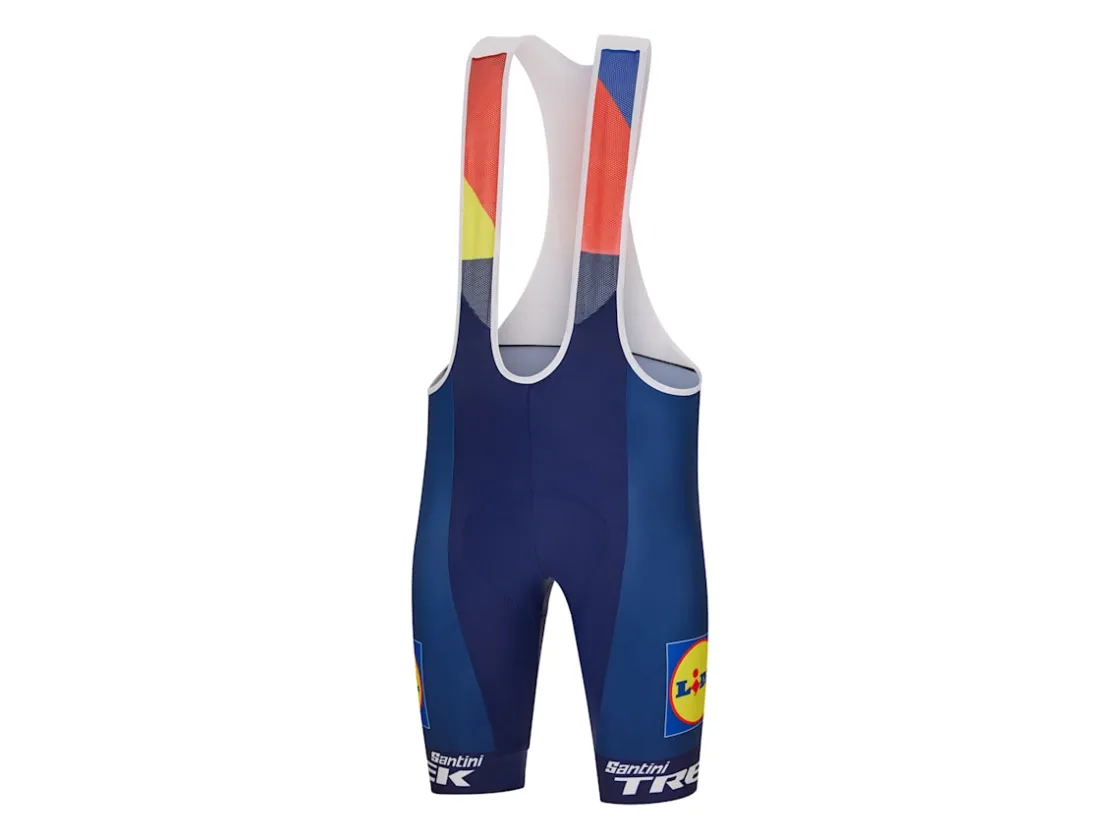 Trek Bikes Santini Lidl-Trek Replica Race Bib Short Dark Blue/Yellow Flash Sale