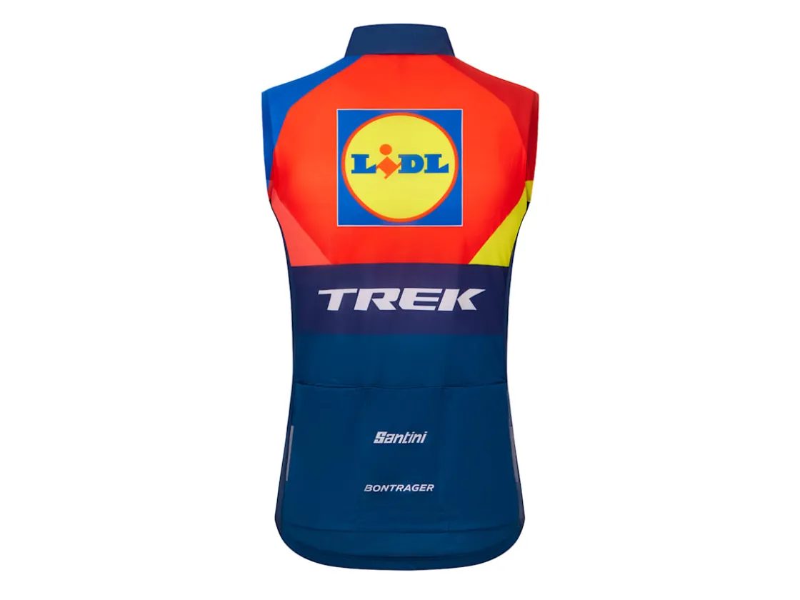 Trek Bikes Santini Lidl-Trek Replica Race Wind Vest Dark Blue/Yellow Shop