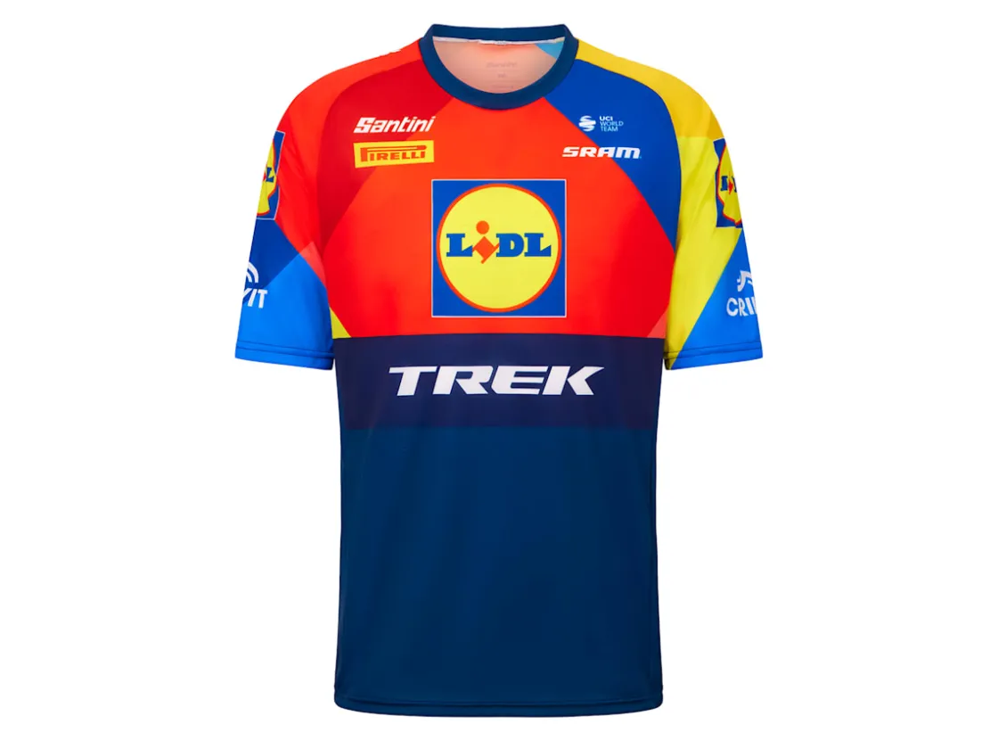 Trek Bikes Santini Lidl-Trek Replica Tech Tee Dark Blue/Yellow Online