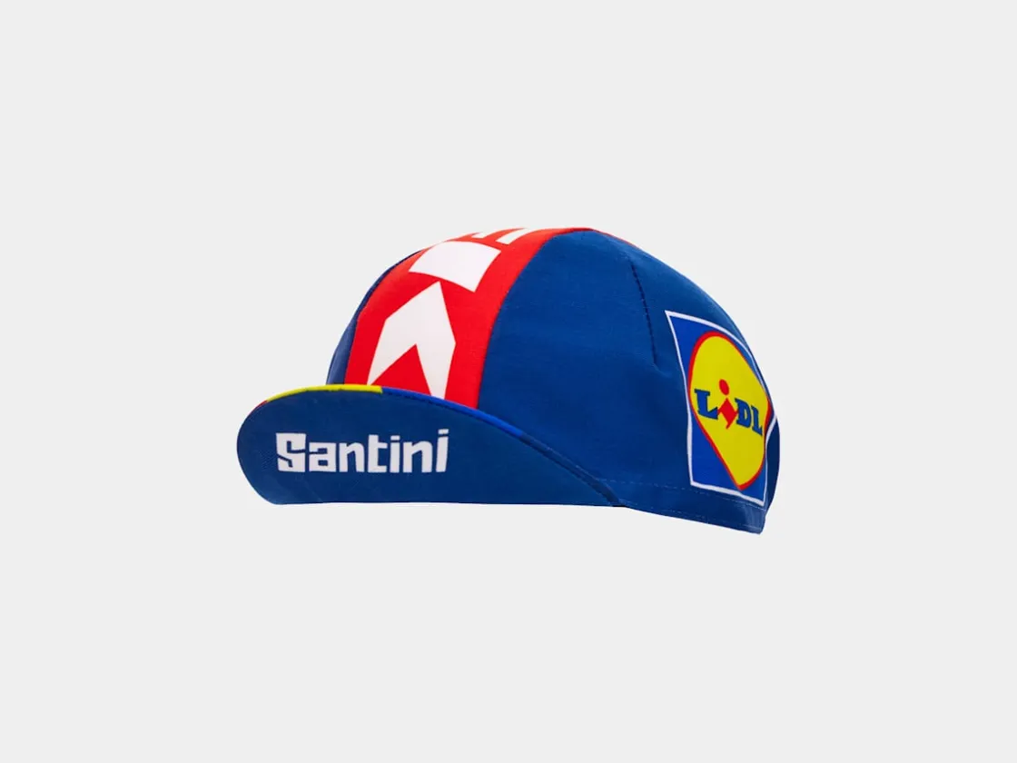 Trek Bikes Santini Lidl-Trek Team Replica Cycling Cap Dark Blue/Yellow Cheap