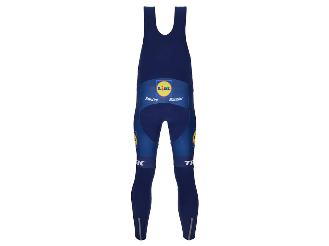 Trek Bikes Santini Lidl-Trek Team Replica Thermal Bib Tight Dark Blue/Yellow Best Sale