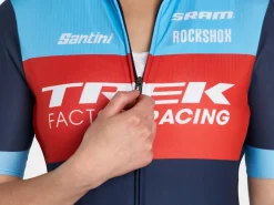 Trek Bikes Santini Trek Factory Racing Women's XC Team Replica Cycling Jersey Dark Blue/Azure Hot