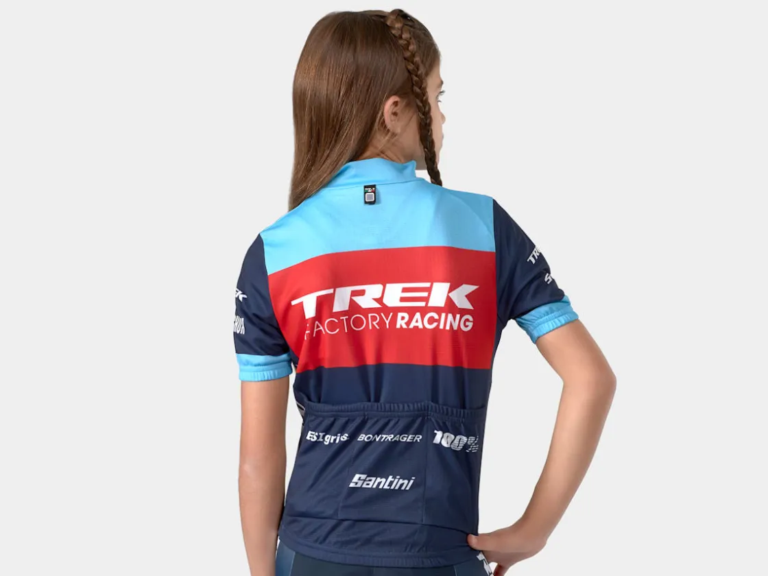 Trek Bikes Santini Trek Factory Racing XC Team Replica Kids' Cycling Jersey Dark Blue/Azure Shop