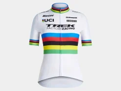 Trek Bikes Santini Trek Factory Racing Women's Replica World Champion Cycling Jersey White/Yellow Best Sale