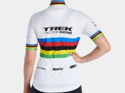 Trek Bikes Santini Trek Factory Racing Women's Replica World Champion Cycling Jersey White/Yellow Best Sale