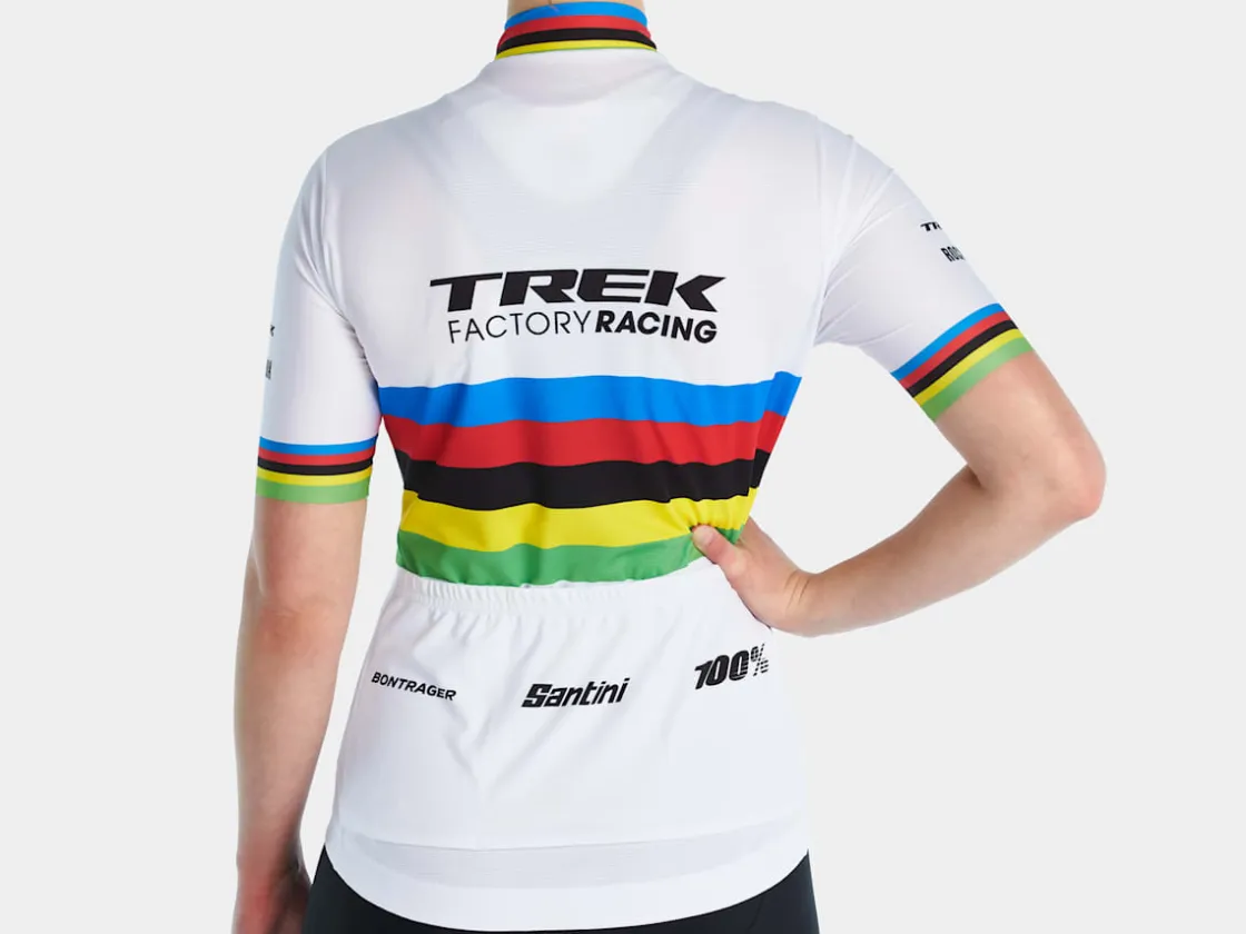 Trek Bikes Santini Trek Factory Racing Women's Replica World Champion Cycling Jersey White/Yellow Best Sale