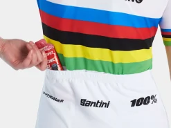 Trek Bikes Santini Trek Factory Racing Women's Replica World Champion Cycling Jersey White/Yellow Best Sale