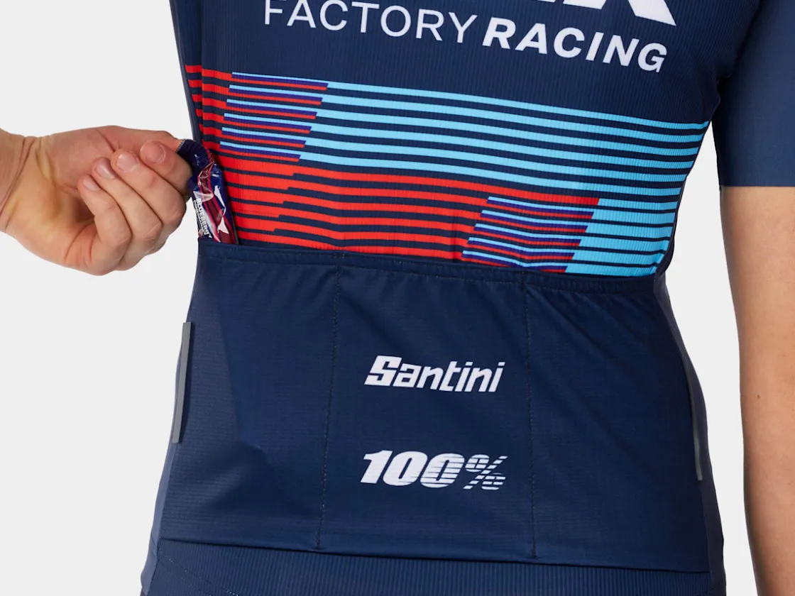 Trek Bikes Santini Trek Factory Racing Women's Team Replica Cycling Jersey Dark Blue Store