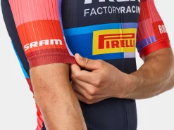 Trek Bikes Santini Trek Factory Racing Men's Team Replica Cycling Jersey Dark Blue Fashion