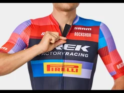 Trek Bikes Santini Trek Factory Racing Men's Team Replica Cycling Jersey Dark Blue Fashion