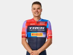 Trek Bikes Santini Trek Factory Racing Men's Team Replica Cycling Jersey Dark Blue Fashion