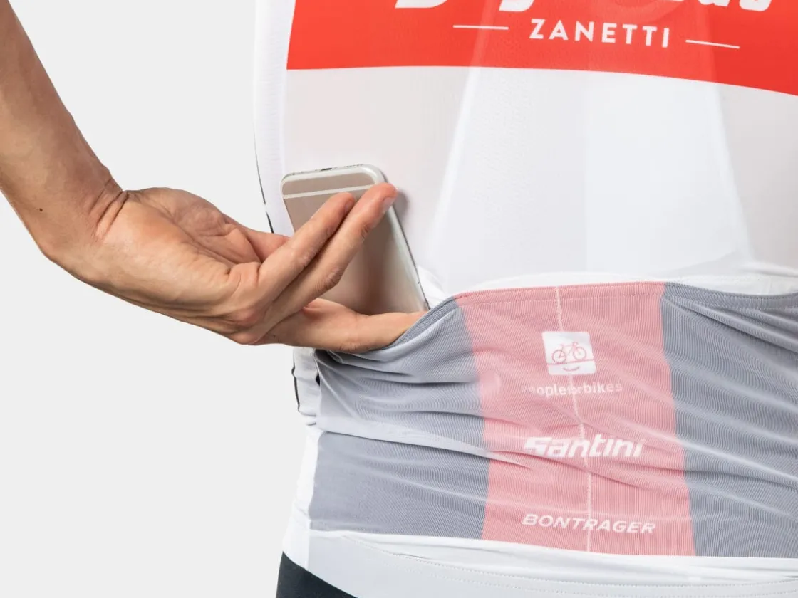 Trek Bikes Santini Trek-Segafredo Men's Team Jersey White/Dark Blue Cheap