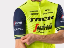 Trek Bikes Santini Trek-Segafredo Men's Team Training Replica Jersey Radioactive Yellow/Dark Blue Fashion
