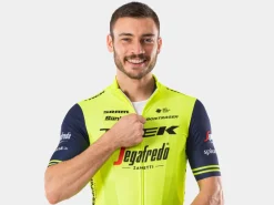 Trek Bikes Santini Trek-Segafredo Men's Team Training Replica Jersey Radioactive Yellow/Dark Blue Fashion