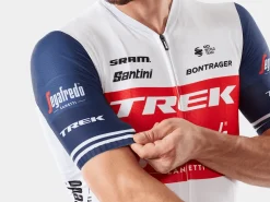 Trek Bikes Santini Trek-Segafredo Men's Team Cycling Jersey White/Dark Blue Cheap