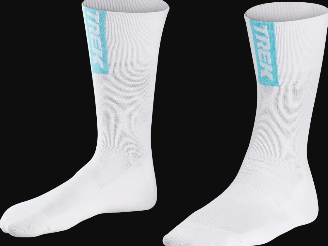 Trek Bikes Santini Trek-Segafredo Women's Team Cycling Socks White/Light Blue Flash Sale