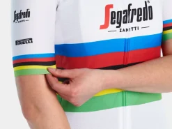 Trek Bikes Santini Trek-Segafredo Women's Replica World Champion Cycling Jersey White/Yellow Fashion