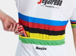 Trek Bikes Santini Trek-Segafredo Women's Replica World Champion Cycling Jersey White/Yellow Fashion