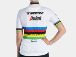 Trek Bikes Santini Trek-Segafredo Women's Replica World Champion Cycling Jersey White/Yellow Fashion
