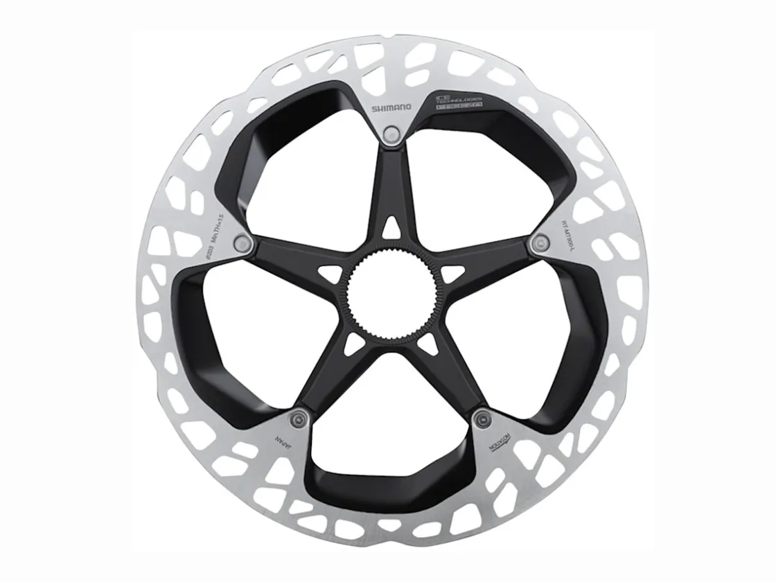 Trek Bikes Shimano XTR MT900 Centerlock Disc Brake Rotor with External-Notched Lockring Silver/Black Fashion