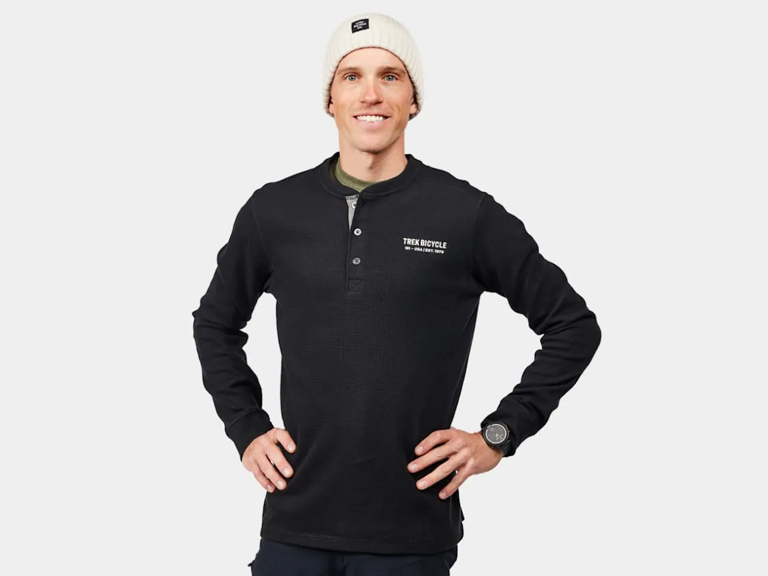 Trek Bikes Trek Bicycle Unisex Long Sleeve Henley Black Online
